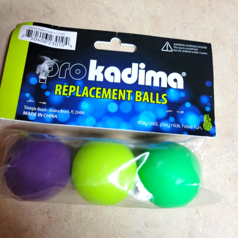Prokadima package of 3 replacement paddle ball balls